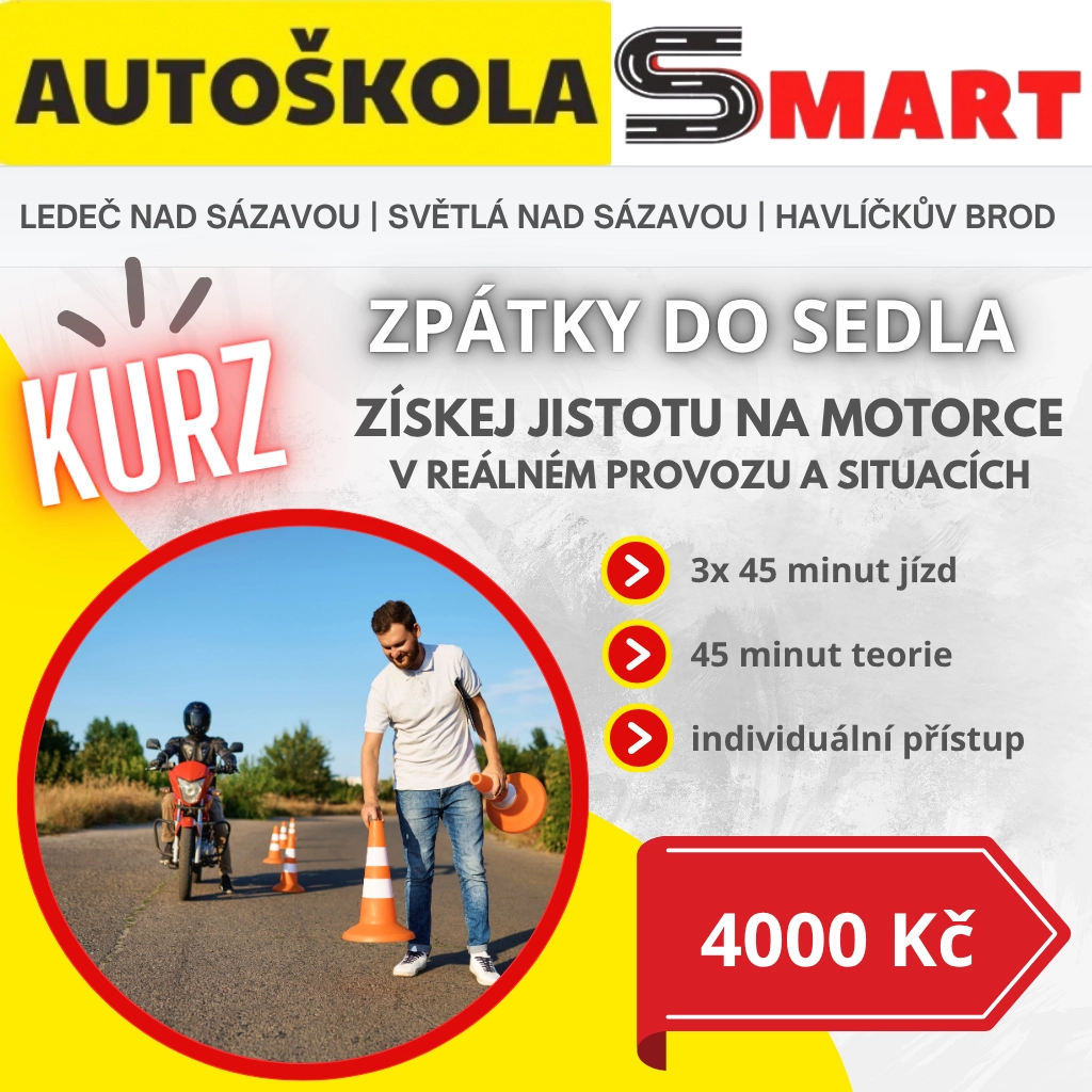 Zpátky do sedla – kondiční jízdy na motocyklu Autoškola Smart