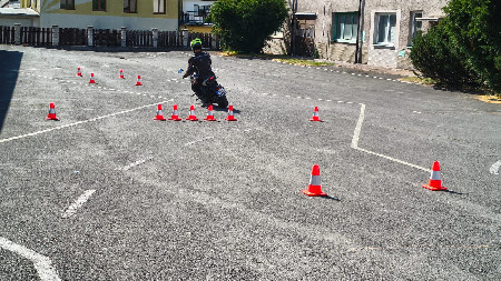 Motorky Autoškola Smart při výcviku